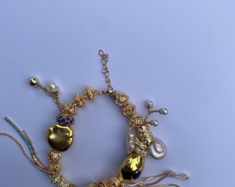 Pulsera de oro hecha a mano