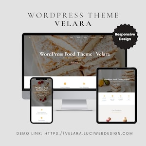 WordPress Food Theme - Velara | Elementor Pro Theme | Responsive WooCommerce Website | Blog & Shop Design
