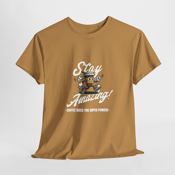Coffee Cup Graphic Tee – Stay Positive Vibe T-Shirt