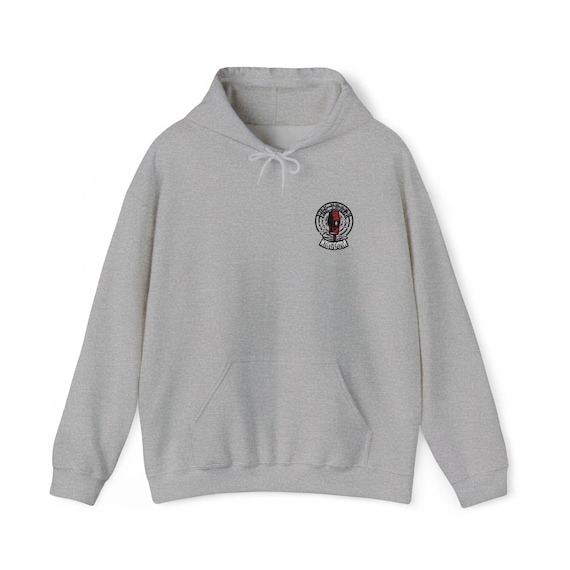 Music-Based Hoodie with Retro Embroidered Microphone & Track Kingdom Logo