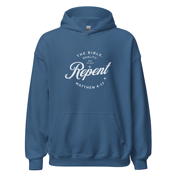 Repent graphic Unisex Hoodie - Bible Scripture