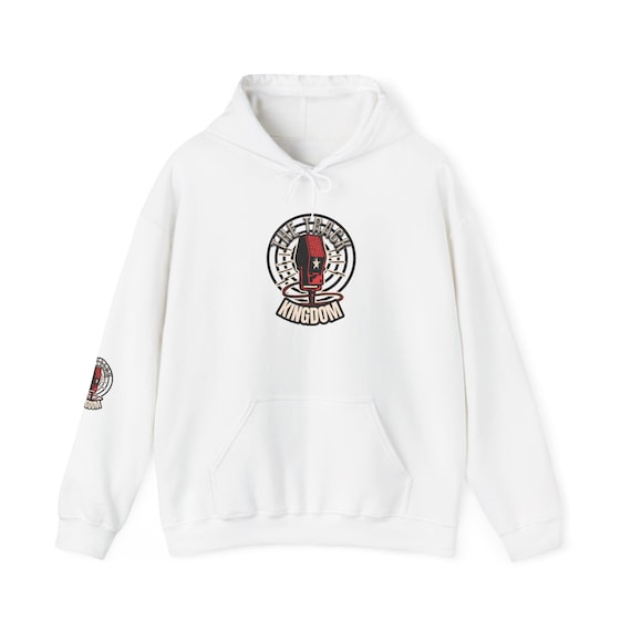 Track Kingdom Emblem Hoodie | Retro Crest Logo on Chest, Back & Sleeves