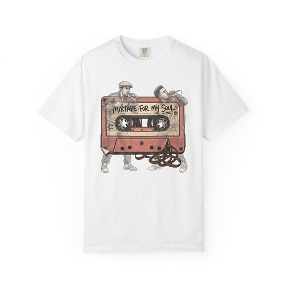 Retro-Vintage Mixtape For My Soul-Music T-Shirt | Hip-Hop styled flat lay