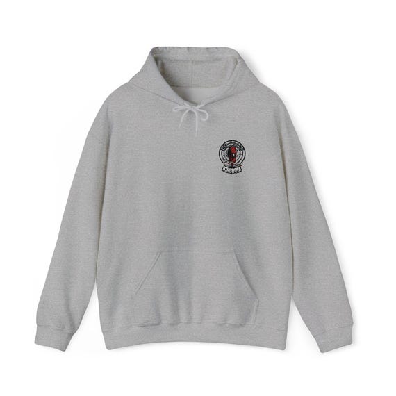 Track Kingdom Music Hoodie | Embroidered Retro Microphone Chest Emblem