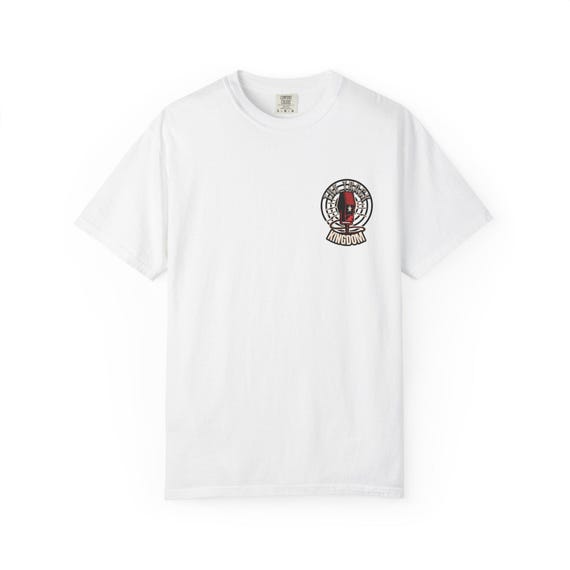 Retro Microphone Kingdom Tee | Vintage Radio Front/Back Logo, Music Theme