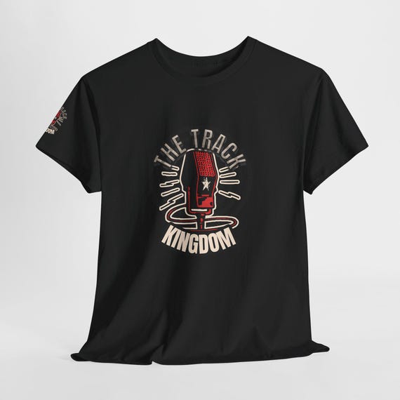 Retro Microphone Kingdom Tee | Vintage Radio Logo, Music Theme
