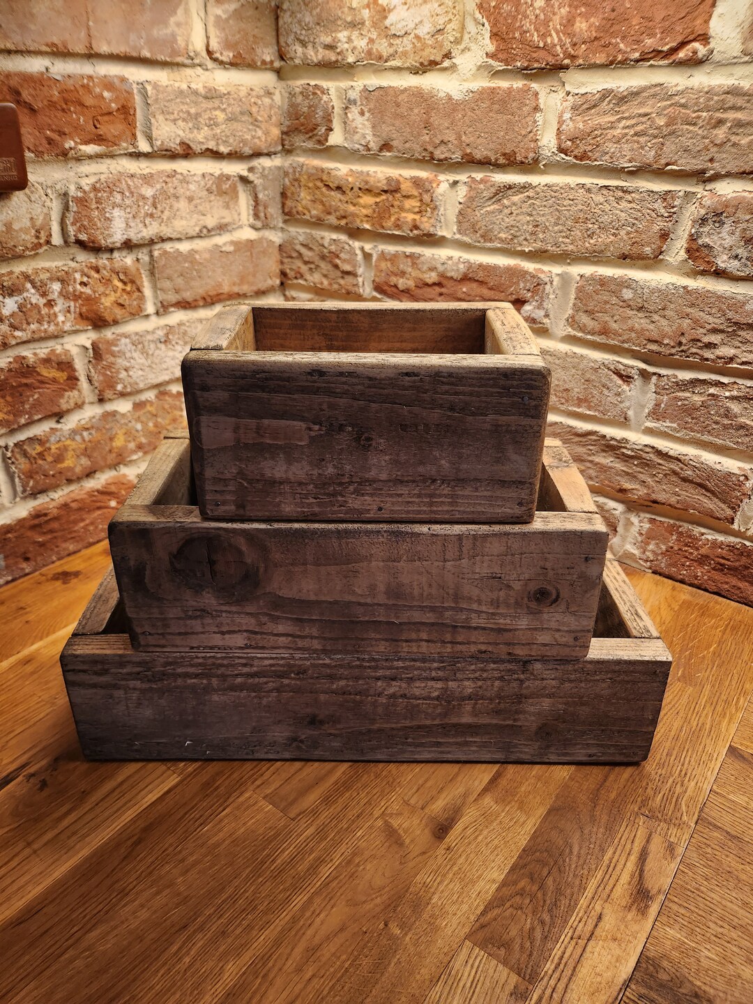 Rustic Storage Boxes Etsy UK