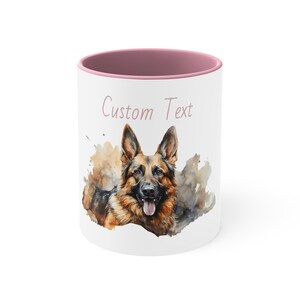 German Shepherd Mug, German Shepherd Custom text Mug, custom Design Mug