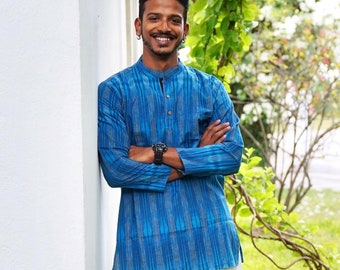 Isha’s Lightweight Cotton Shirt Kurta - Blue