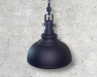 Große Kuppel Pendelleuchte Küche Bar Kronleuchter Retro Lampe Vintage Industrielampe Handgefertigte Beleuchtung Metall schwarz Esszimmerleuchte