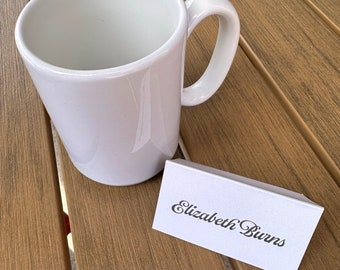 Custom Printed Place Cards with Name and Table  3 1/2" x 2"