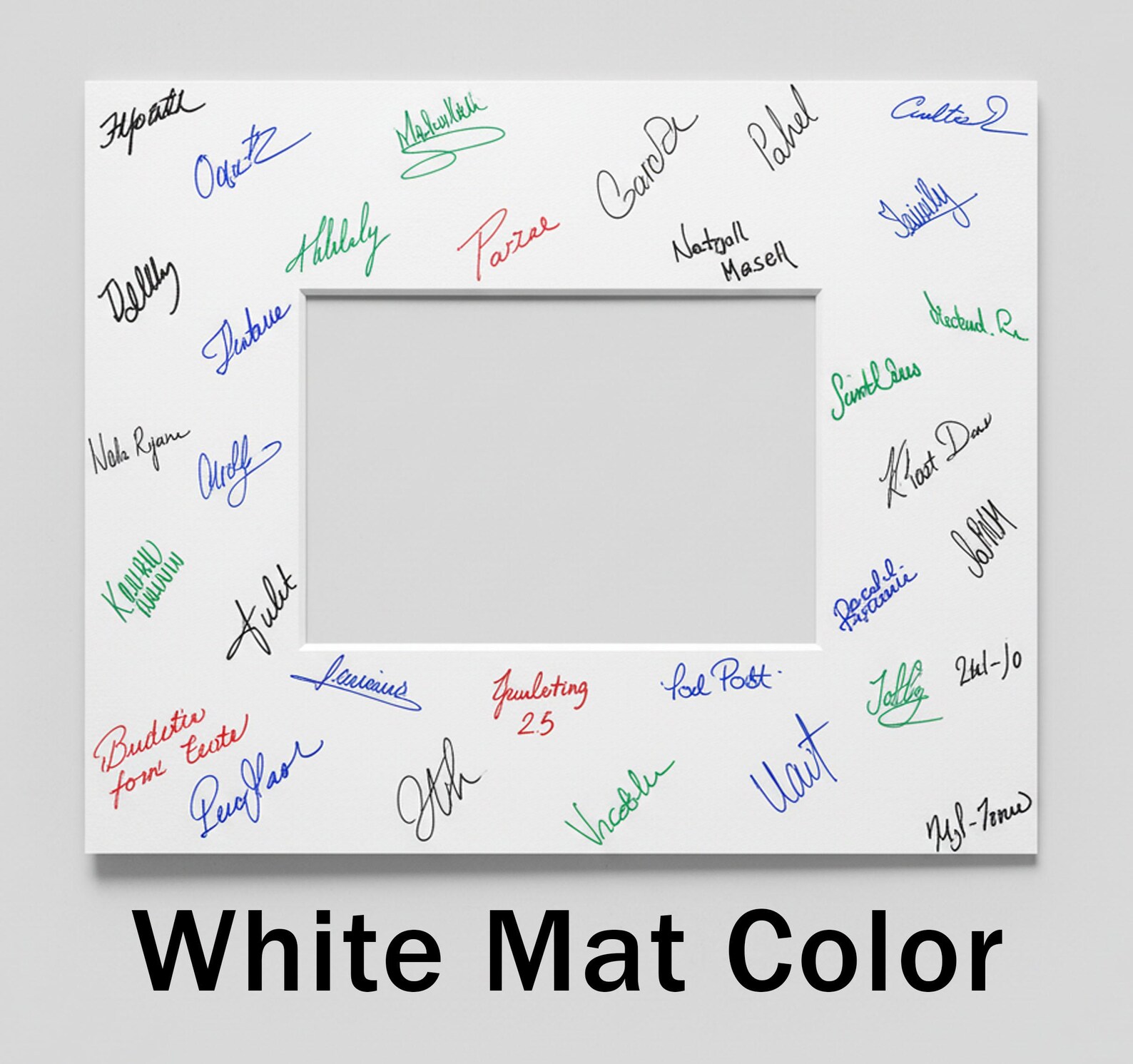 Signature Mat Signature Mat Board for Photos or Art. Great for Events, Birthdays ...