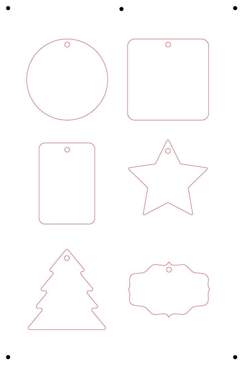 File Side Tag Template Digital Die Cut File: Hang Tag Templates (editable PDF Illustrator File ...