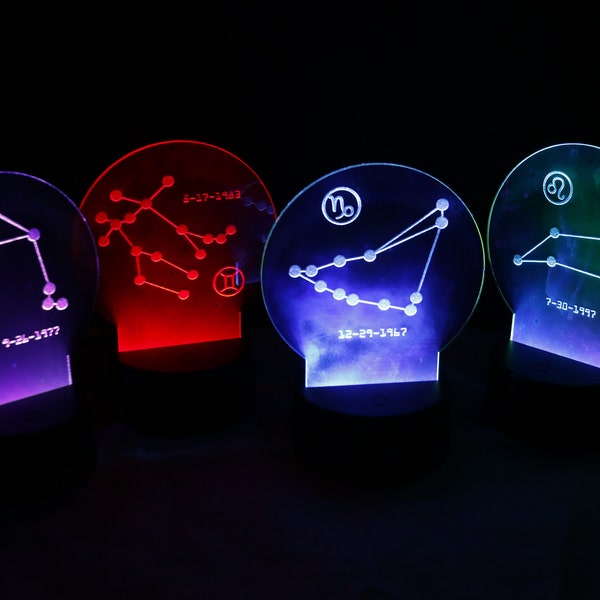 Zodiac Star Constellations with LED stand and remote