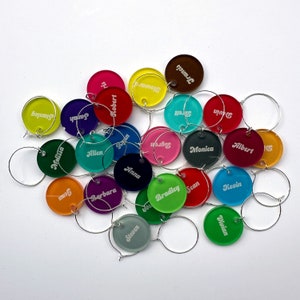 Custom Acrylic Wine Charms: Personalized Drink Markers, Party Favors