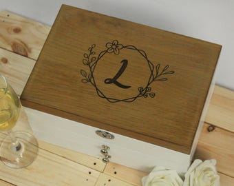 Engraved Wooden Jewelry Box: Personalized 3-Tier Storage with Mirror