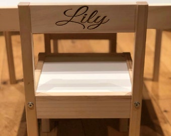 Personalized Kids Table and Chairs Set: Engraved Nursery Furniture