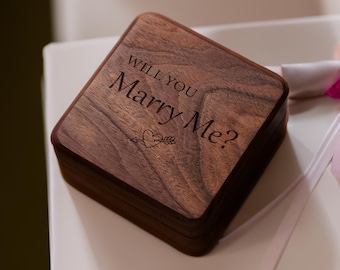 Personalized Wooden Proposal Ring Box: Engraved Keepsake