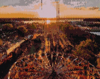 Sunset Carousel View - Bead Pattern Digital Download