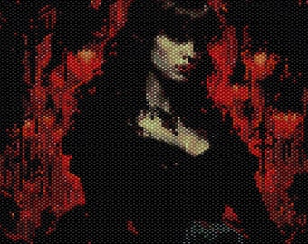 Carmilla's Crimson Sanctum - Bead Pattern Digital Download
