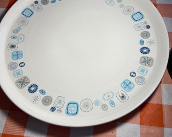 Vintage Franciscan Del Mar 13” Chop Plate Round Platter – Mid Century California Pottery