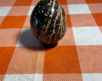 Huevo de cristal de jaspe oceánico / Piedra pulida para decoración del hogar, regalo, pieza de meditación