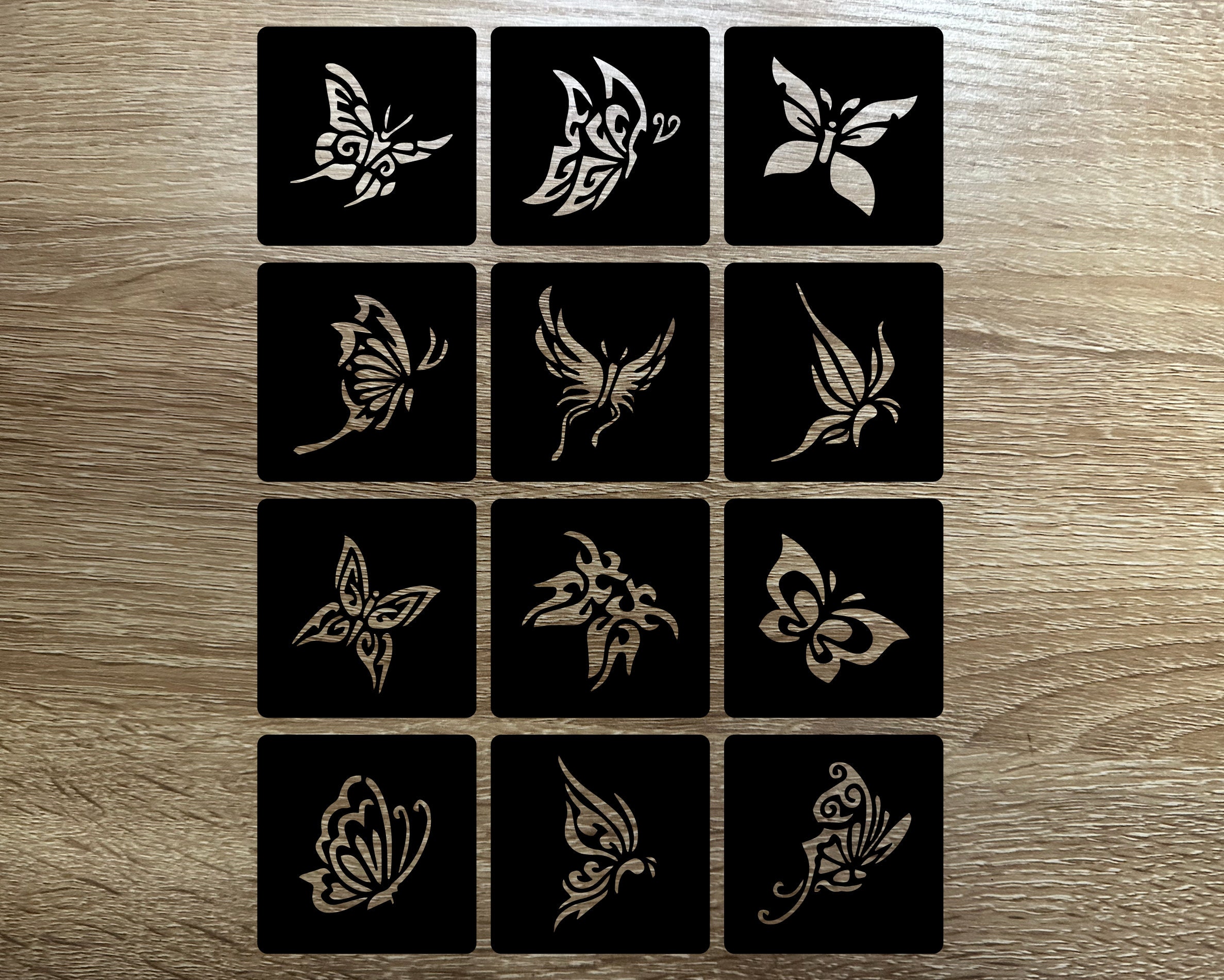 30 Pochoirs Papillons à Paillettes Pour Tatouages Temporaires - Dazzle Glitter Tatoos