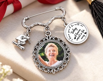 Pin conmemorativo de graduación personalizado, dije de borla con foto personalizada, recuerdo de birrete de graduación, regalo conmemorativo de la promoción de 2027
