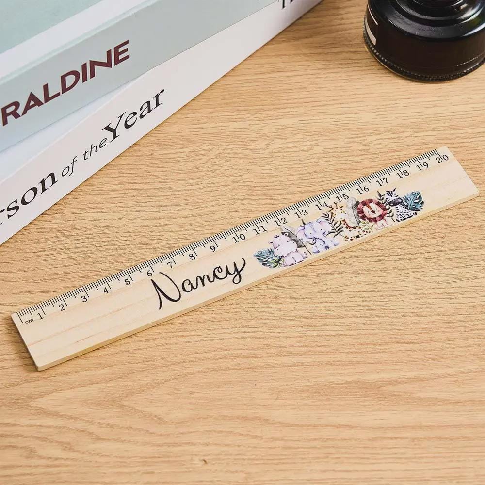 Customised Name Ruler Personalized Kids Name Wooden Ruler, Custom Wooden Ruler Back to School ...