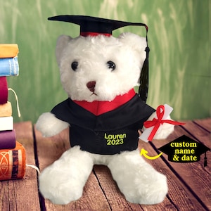 Personalized Graduation Plush Stuffed Animal, Stuffed Bear for Graduation 2025, Personalized Graduation Gift, Custom Teddy Bear Graduation