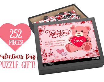 Valentines Day Love Puzzle, Valentines Gift for Puzzle Lovers, Valentines Day Puzzle Gift, Gift for Her, Valentines Puzzle (252 Piece)