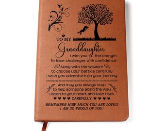 Granddaughter Vegan Leather Journal: Inspirational Gift