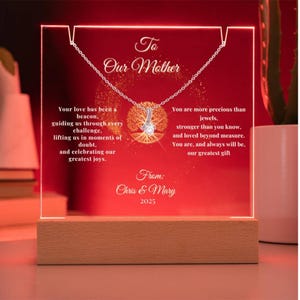Personalisiertes LED Acryl-Andenken-Bundle, Geschenk für Mutter von Tochter oder Sohn - Baum des Lebens Design-Geburtstagsgeschenk, Muttertagsgeschenk