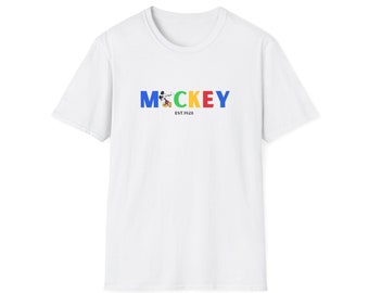 Mickey Mouse Shirt Kleurrijk Unisex Softstyle T-shirt