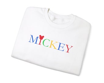 Mickey Sweatshirt Jumper White, Cream, Grey, Navy, Unisex