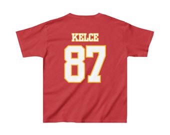 Kids Travis Kelce 87 Kansas City Chiefs Red T-Shirt