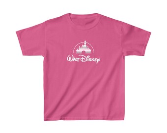 T-shirt Walt Disney pour enfants, rose, rouge, bleu, vert, gris et noir T-shirt unisexe