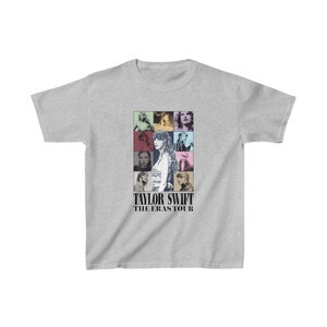 Kids The Eras Tour Taylor Swift T-Shirt White or Grey Unisex Tee image 2