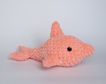 Pink Crochet Dolphin | Handmade | justhookedoncrochet