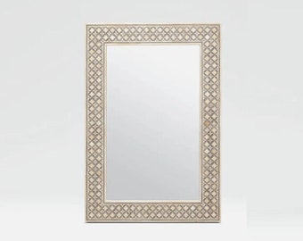 Handmade Bone Inlay Mirror Frame Furniture, Livingroom Frame, Mirror Frame, Room Decor Mirror, Frame Mirror Wall Decor, Christmas Sale