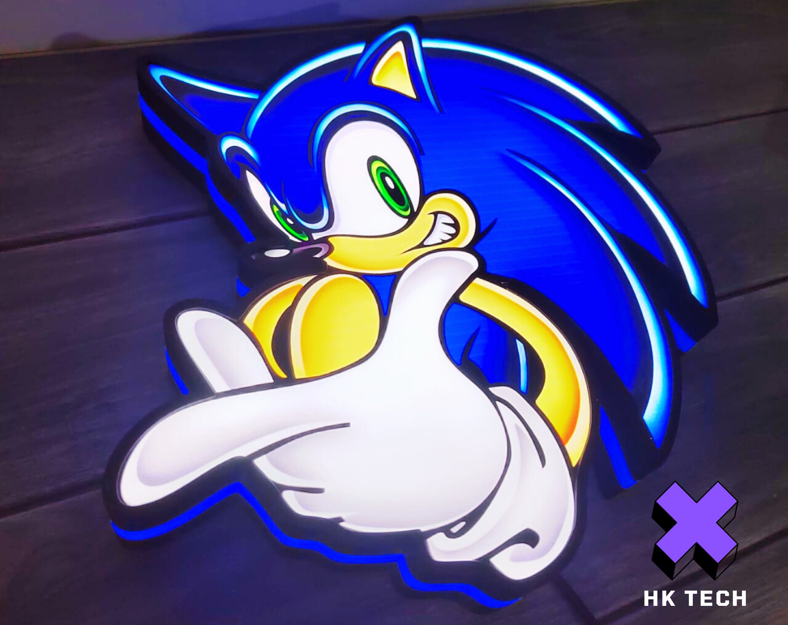 So Nic Hedgehog Neon Sign - Blue Retro Gaming Room Decor With Customizable Lighting