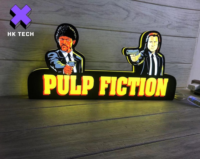 Classic Iconic Thriller Movie Logo LED Movie Collector Item, Classic Crime Movie LED Lightbox, Perfect for Movie Room or Pinball Machine