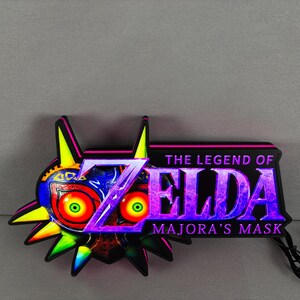 Zelda Majoras Mask Sign LED Light Box, Perfect for Game Room, Super ...