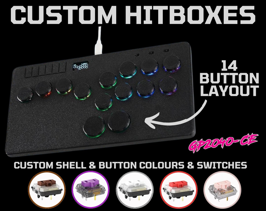 Hktech Hitbox 14 Button Layout Custom Hitbox With LED Hitbox Case Hotswappable Hitbox Hktech Hitbox 14 Button Layout Custom Hitbox With LED Hitbox Case Hotswappable Hitbox