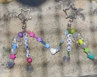 arcane duo matching beaded keychains !