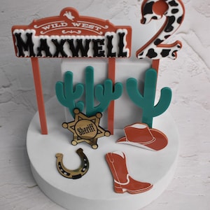 Personalised Rodeo | Western Cake Topper Set
