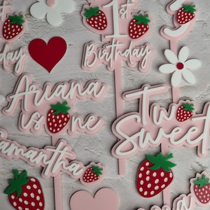 Strawberry Shortcake | First Birthday Cake Topper | Daisy | Berry First Birthday | 1st Birthday