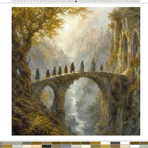 PDF "Power Ring Fellowship" Korsstygnsmönster DMC, kompatibelt med Pattern Keeper, omedelbar digital nedladdning