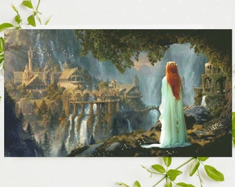 PDF "Rivendell Elf City" Cross Stitch Patroon DMC, Patroon Keeper Compatibel, Direct downloaden