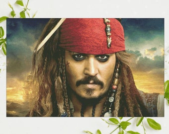 PDF "Johnny Depp Jack Sparrow" Cross Stitch patroon DMC, patroon Keeper compatibel, direct downloaden